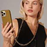 Sona Phone Chain - Khaki/Silver