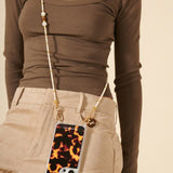 Iris Phone Chain - Beige Pearl