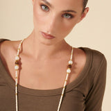 Iris Phone Chain - Beige Pearl