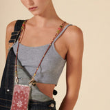 Iris Phone Chain - Brown Pearl