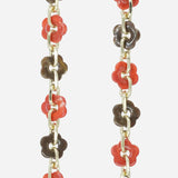 Cassy Flower Phone Chain - Brown/Orange
