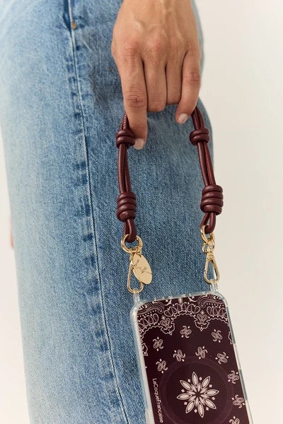 Nolan Short Phone Chain - Burgundy