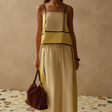 The Sian Top - Canary Stripe