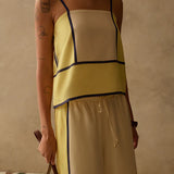 The Sian Top - Canary Stripe