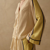 The Leona Shirt - Canary Stripe