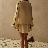 The Leona Shirt - Canary Stripe
