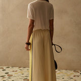 The Lilou Trousers - Canary Stripe