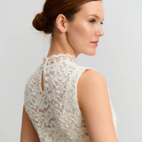 RWDelicia Lace T-Neck Top - Ivory