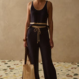 The Stella Knit Trousers - Caribbean