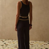 The Stella Knit Trousers - Caribbean