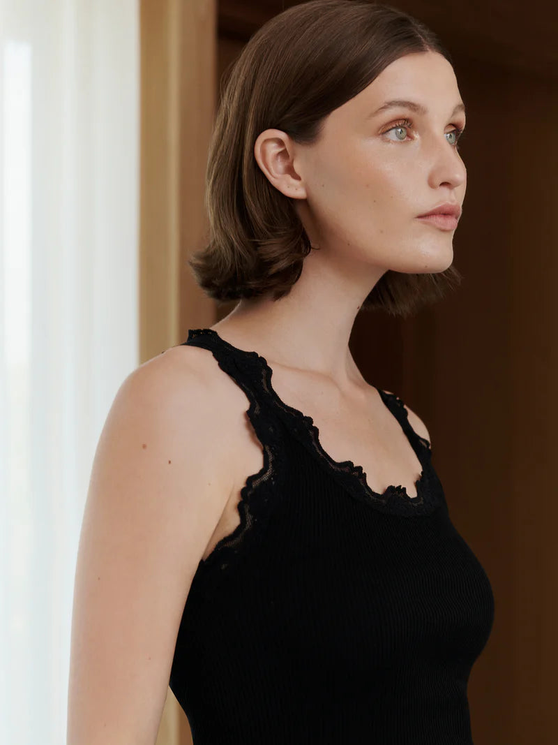 RWBabette U-Neck Lace Top - Black