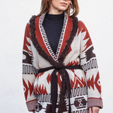 Astrid Cardigan - White/Brown