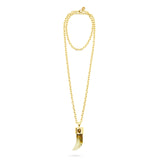 Shark Tooth Pendant Necklace - Watermelon Skin