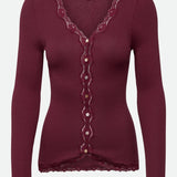RWBabette V-neck Lace Cardigan - Windsor Wine