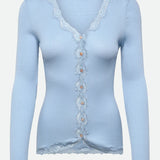 RWBabette V-neck Lace Cardigan - Clear Sky