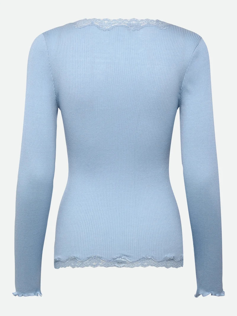 RWBabette V-neck Lace Cardigan - Clear Sky