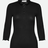 RWBeatha 3/4 Sleeve Polo T-shirt - Black