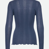 RWBay L/S High Neck T-shirt - Dark Denim
