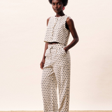 Isolde Trousers - Cream Multi