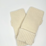 Wool & Cashmere Braids Fingerless Gloves - Nieve