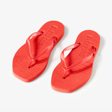 Tapered Transparent Flip Flop - Red