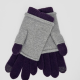 Wool & Cashmere 2-in-1 Gloves & Fingerless - Pruno