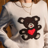 Valentine Bear Jumper - Cream