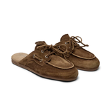 PAYasma Suede Mules - Brown