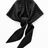 Classic Polka Dot Scarf – Black
