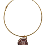 Hera Sundial Collar Necklace - Gold/Shell