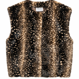 Ariel Faux Fur Gilet - Deer
