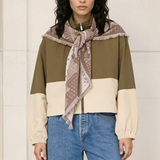Large Triangle Bandana Scarf - Taupe