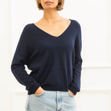 Camilla V-neck Jumper - Navy