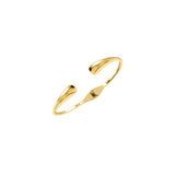 Solid Pebble Cuff Bangle - Gold