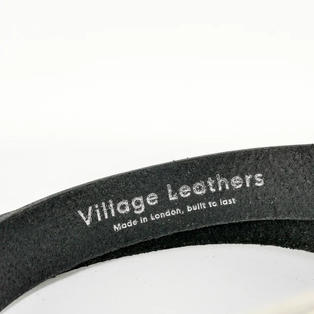 Metal Loop 1 1/8” Belt - Black/Silver