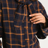 Charlie Drake Scarf Shirt - Blue