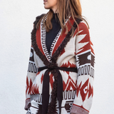 Astrid Cardigan - White/Brown