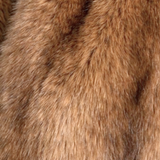 Long Faux Fur Pocket Stole - Natural