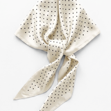 Classic Polka Dot Scarf – Ivory