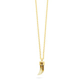 Shark Tooth Pendant Necklace - Watermelon Skin
