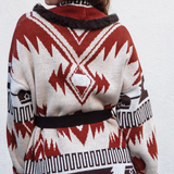 Astrid Cardigan - White/Brown