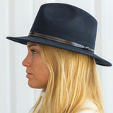 Felt Fedora Hat - Navy