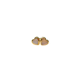 Lovers Heart Stud Earrings - Natural Caldecony