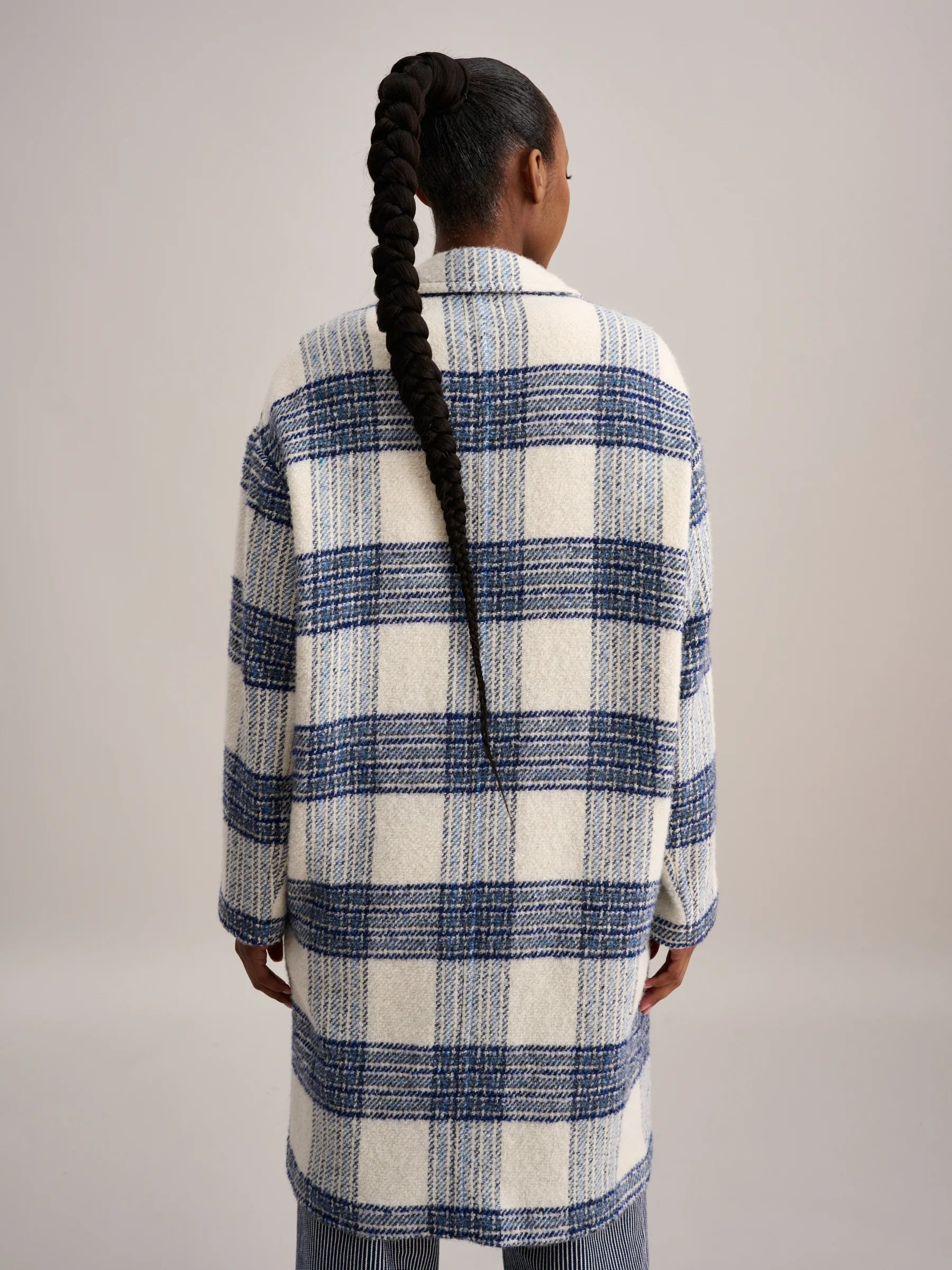 Bellerose Claire Coat - White/Blue Check