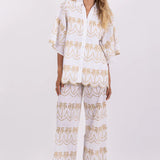 Lupy Trousers - White/Gold