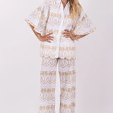 Lupy Trousers - White/Gold