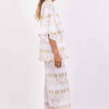 Lupy Trousers - White/Gold
