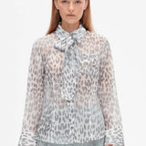 Miranda Blouse - Grey Leopard