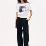 Neyat Trousers - Blackish Pinstripe