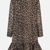Agnel Dress - Camel Leopard